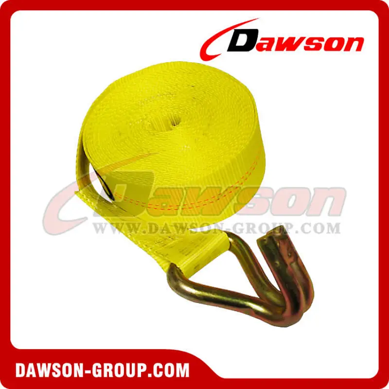 3 inch 30 feet Winch Strap with Wire Hooks