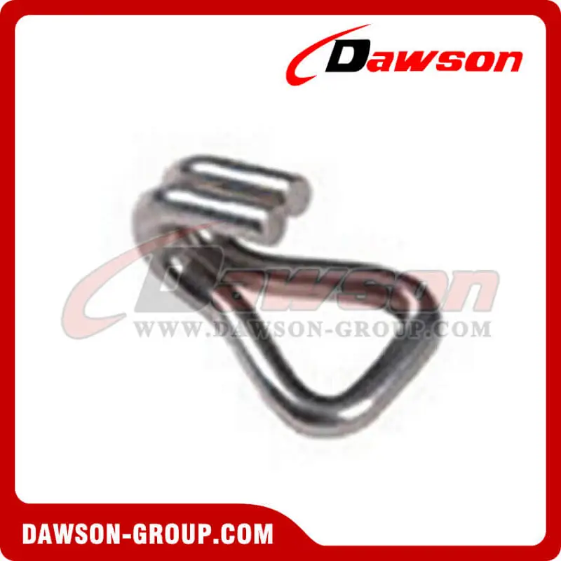 WH2508S BS 800KG / 1760LBS Stainless Steel AISI 304 1 Inch Double J Hook