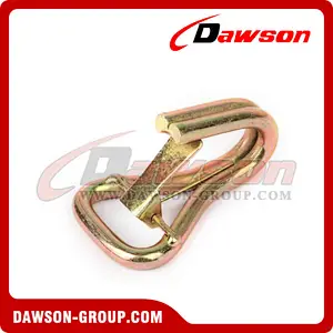 DSWH50502 BS 5000KG11000LBS 50mm Zinc Plated Double J Hooks with Latch
