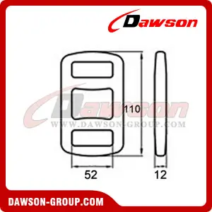 OWB5050WM BS 5,000KG/11,000LBS 50mm One Way Lashing Buckle