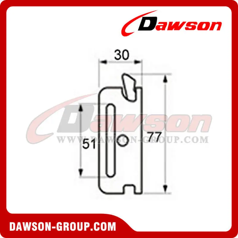 FH5006 BS 2000KG / 4400LBS 2 inch E Track Fitting