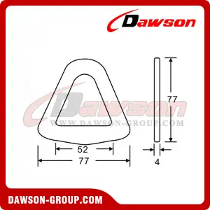 DSDR50301 B/S 3000KG/6600LBS Zinc Plated Metal Flat Delta Ring