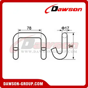 WH7510 BS 10000KG/22000LBS 3 inch Claw Hook