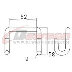 DSWH027 BS 3000KG / 6600LBS Double Claw Hooks