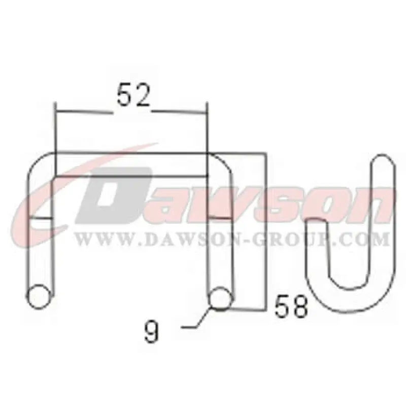 DSWH027 BS 3000KG / 6600LBS Double Claw Hooks