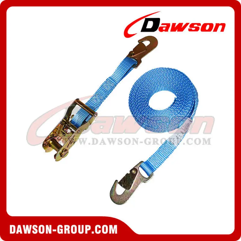 1 inch Heavy Duty Ratchet Strap with Snap Hooks