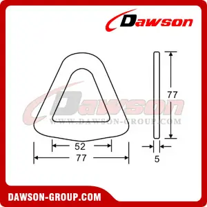 DSDR50502 B/S 5000KG/11000LBS 50mm Metal Delta Ring