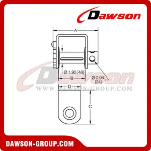 DSTW011 Standard Sliding Winch for Truck Webbing
