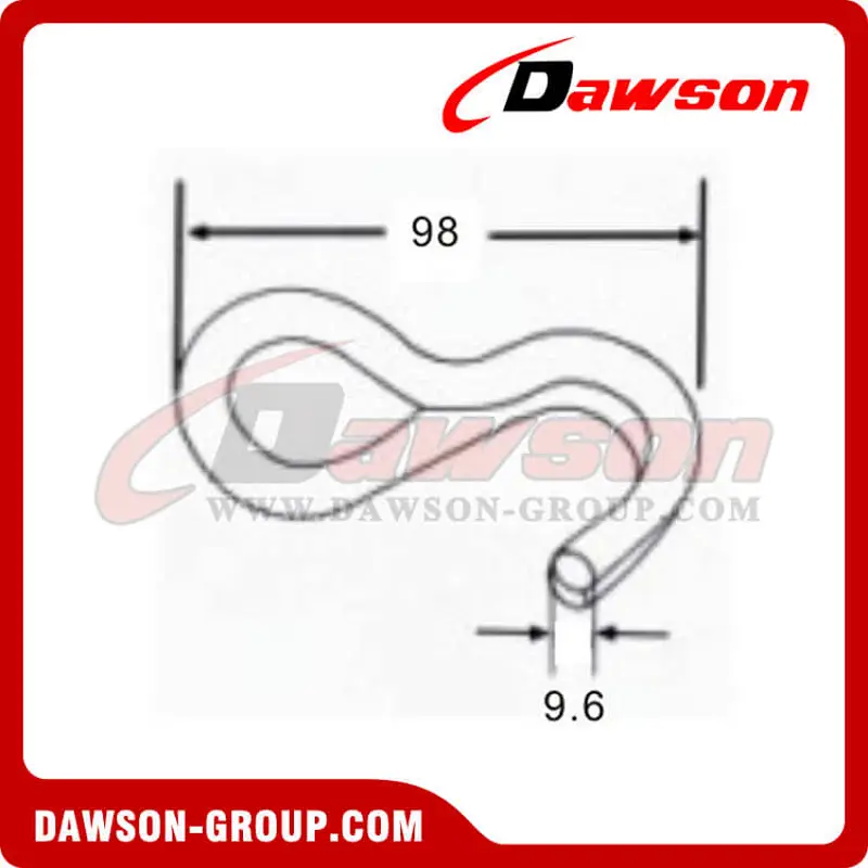 DSSH25251 BS 2500KG5500LBS Zinc Plated Double S Hook