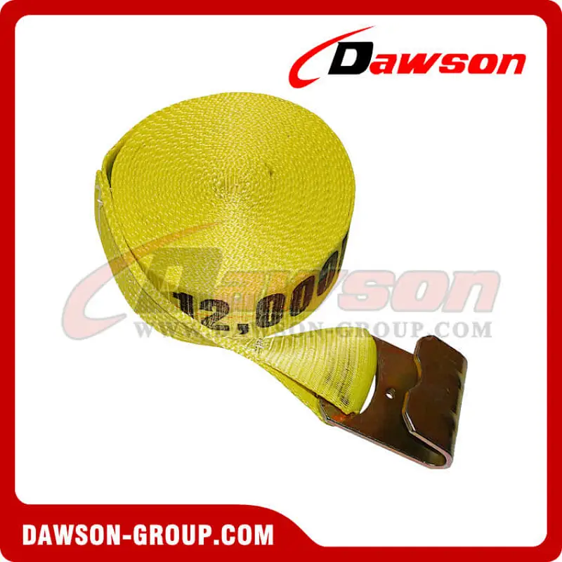 3 inch 30 feet Winch Strap with Flat Hooks