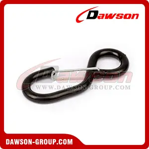 DSSH25084B BS 800KG1760LBS Black Coated S Hook with Latch