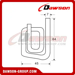 DSWH35251 B/S 2500KG/5500LBS Black Coated Wire Hook