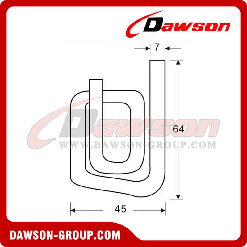 DSWH35251 B/S 2500KG/5500LBS Black Coated Wire Hook