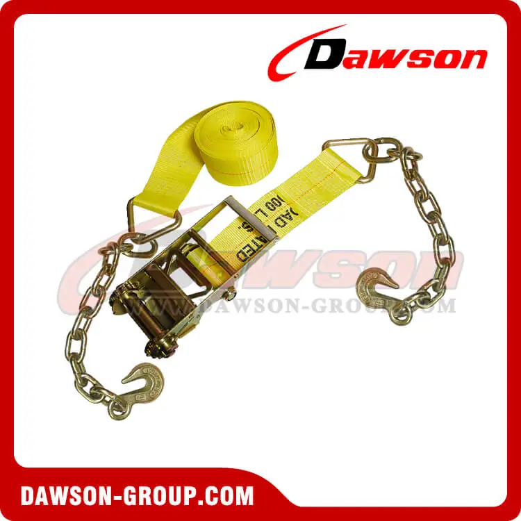 4 Ratchet Strap with Chain and Hook - Dawson Group - china manufacturer supplier