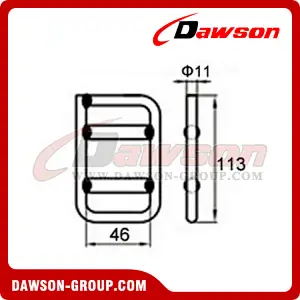 OWB4050W BS 5,000KG11,000LBS 40mm One Way Lashing Buckle