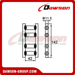 OWB5050WS BS 5,000KG11,000LBS 42mm One Way Lashing Buckle