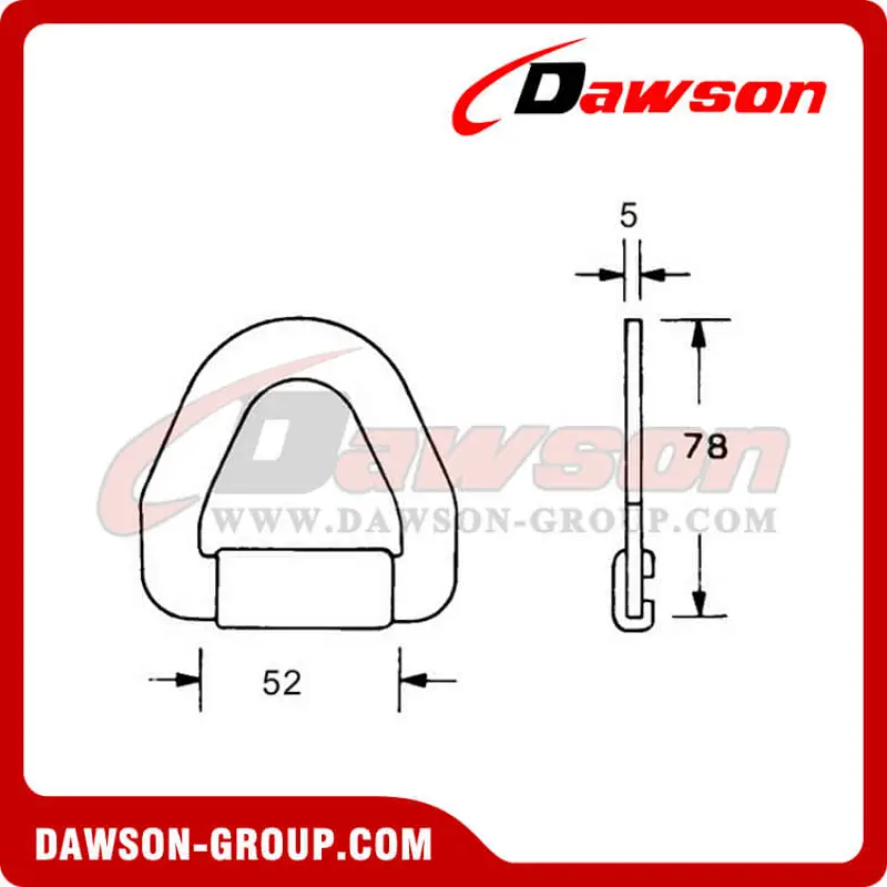 DSDR50501 B/S 5000KG/11000LBS Drop Forged Flat Delta Ring