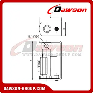 Recessed Winch - Combination - Flatbed Truck Winches for Cargo Lashing Straps