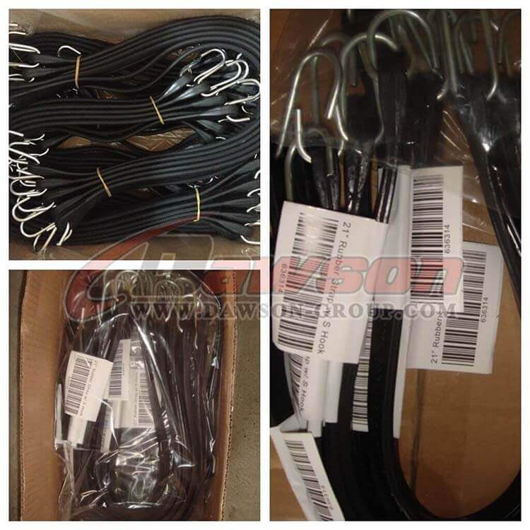 21 inch Rubber Tie Down Strap with S Hook - China Manufacturer Supplier Factory