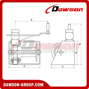 DSHW-A TYPE 250kg-1000kg Worm Gear Hand Lifting Winch with CE Certificate