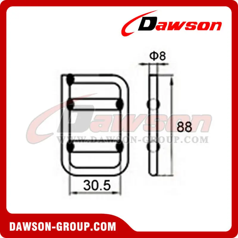 OWB3015W BS 1,500KG/3,300LBS 30mm One Way Lashing Buckle
