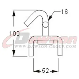 DSWH022 BS 5000KG / 11000LBS Swivel J Hooks
