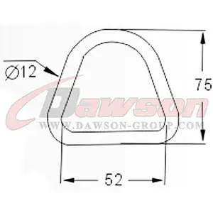 DSWH048 BS 5000KG  11000LBS Zinc Plated Round Delta Ring