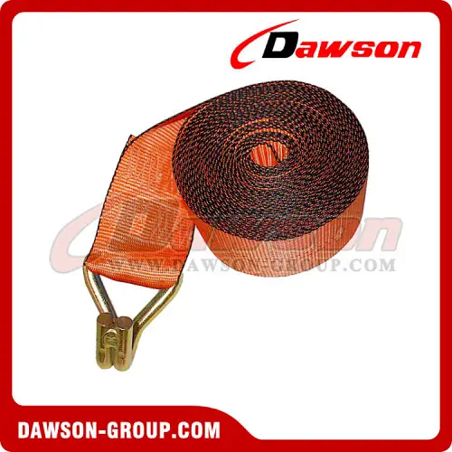 4 inch Custom Winch Strap with Wire Hook and Edge Protector