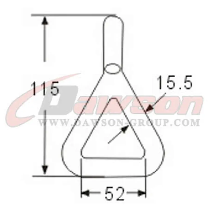 DSWH018A BS 5000KG  11000LBS 50mm Single J Hooks