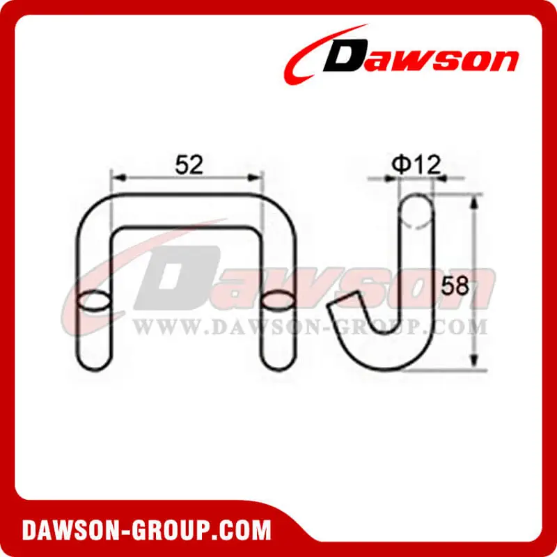 WH5010 BS 5000KG11000LBS 2 inch Claw Hook