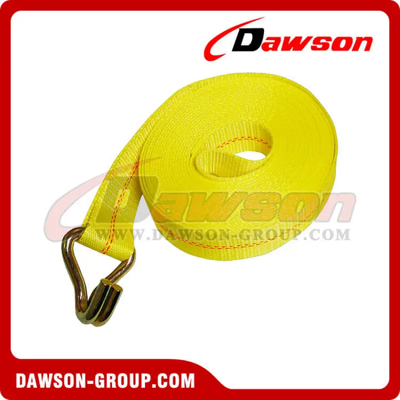 2 inch Custom Winch Strap with Wire Hooks
