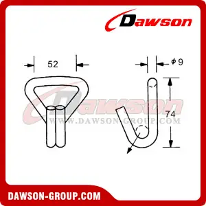 DSWH50301 BS 3000KG6600LBS Wire Hook
