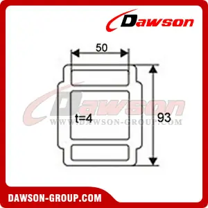 OWB5050-2 BS 5,000KG/11,000LBS 50mm One Way Lashing Buckle