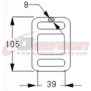 DSWH044 BS 3000KG / 6600LBS 35mm Zinc Plated Lashing Buckles