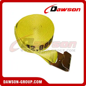 3 inch Winch Strap with Flat Hooks