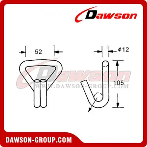 DSWH50503 B/S 5000KG/11000LBS Wire Hook