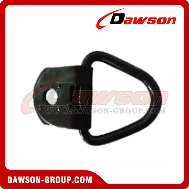 PPE-3A BS 1360kgs/3000lbs Welded Black Mounted D Ring - Pan Fitting