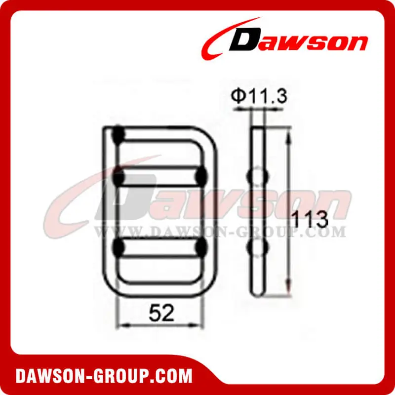OWB5050W BS 5,000KG/11,000LBS 50mm One Way Lashing Buckle