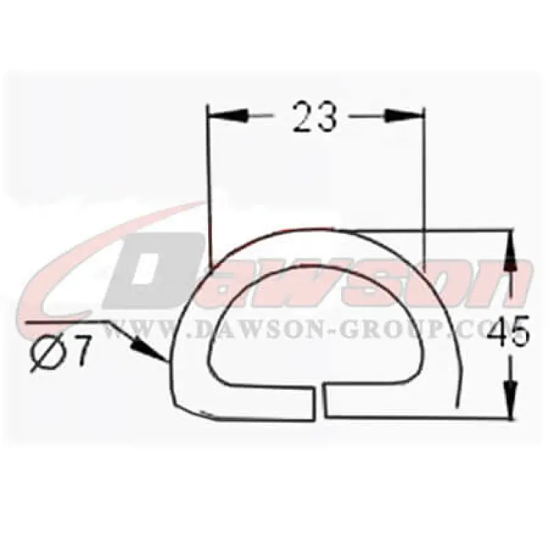 DSWH053 BS 750KG / 1650LBS 25mm Forged Steel D Ring