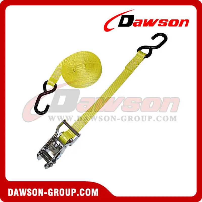 1 inch Heavy Duty Stainless Steel Ratchet Strap with S Hooks