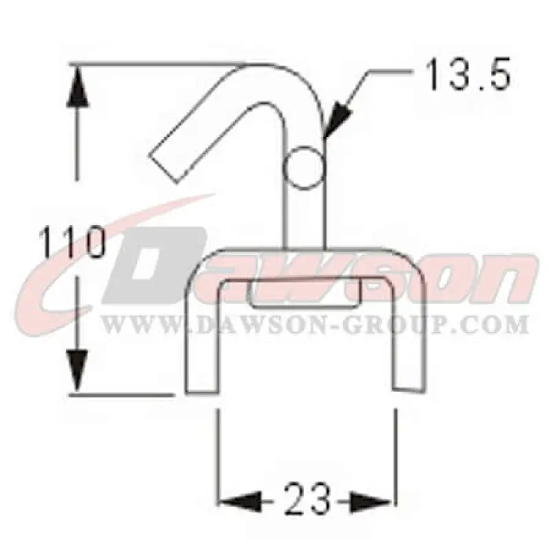 DSWH024 BS 3000KG  6600LBS Swivel J Hooks