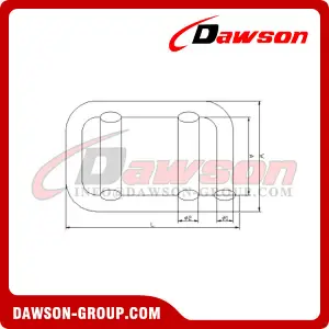 DSOWLB10T 10T 75MM One Way Lashing Buckle, 10000KG Welded Buckle