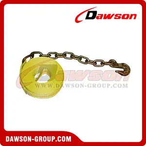 2 inch 27 feet Winch Strap with Chain and Hook