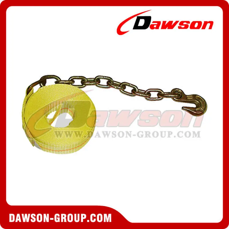 2 inch Winch Strap with Chain and Hook