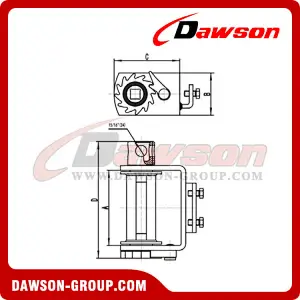 Portable Winch - Three Bars - Flatbed Truck Winches for Cargo Lashing Straps