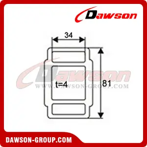 OWB3015W-1 BS 1,500KG3,300LBS 34mm One Way Lashing Buckle