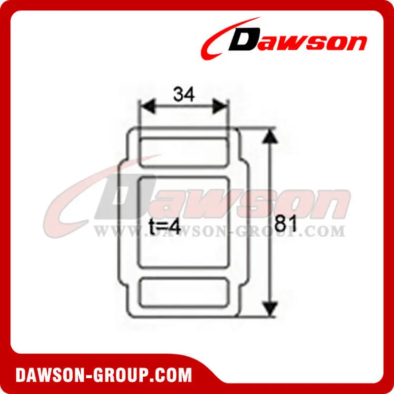 OWB3015W-1 BS 1,500KG3,300LBS 34mm One Way Lashing Buckle