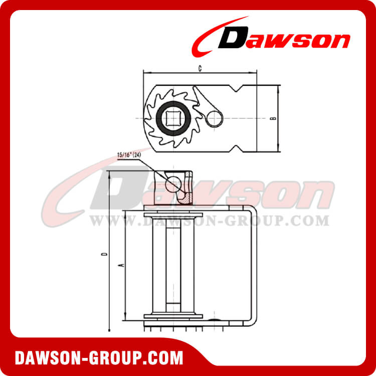 Notched Sliding Winch - Three Bars - Flatbed Truck Winches for Cargo Lashing Straps - Dawson Group - Dawson Group Ltd. - China Manufacturer, Supplier, Factory
