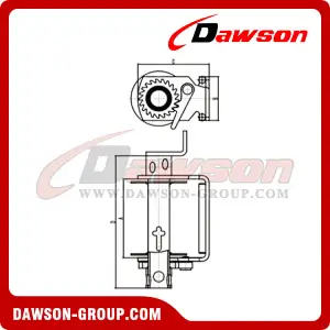 Australia Winch - Double Cap Sliding - Flatbed Truck Winches for Cargo Lashing Straps