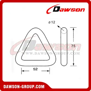 DSDR50503 B/S 5000KG/11000LBS 5T Zinc Plated Delta Triangle Ring